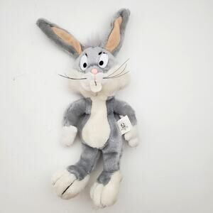 Vtg Bugs Bunny Plush Zipper Pouch Jaclyn Inc 1997 Coin Purse Looney Tunes 10"